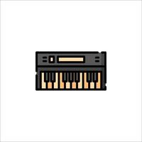 An electronic keyboard icon on a white background vector