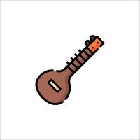 A guitar icon on a white background vector