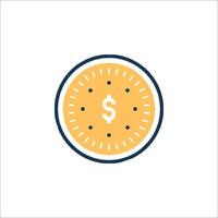 A dollar sign icon on a white background vector