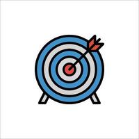Target icon with arrow in the center vector