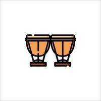 Two drums on a white background vector
