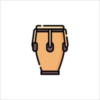 A conga drum icon on a white background vector