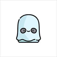 A ghost with a big face and eyes vector