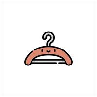 A cartoon hanger with a question mark on it vector