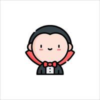 A cartoon character with a vampire mask vector