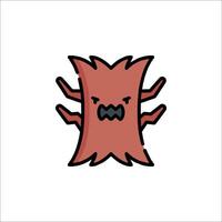 A cartoon character with a red face and two arms vector