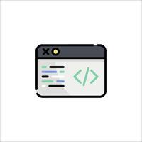 A web page with a code symbol on it vector