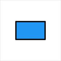 A blue square on a white background vector