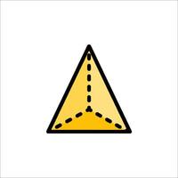 A yellow triangle with a line through it vector