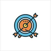 An arrow and target icon vector
