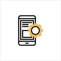 Mobile app development icon vector