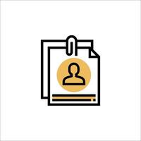 A person is holding a file icon on a clipboard vector