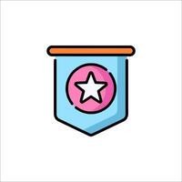 A star on a ribbon icon vector