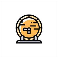 A clock icon on a white background vector
