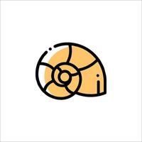 A snail icon in a line style vector