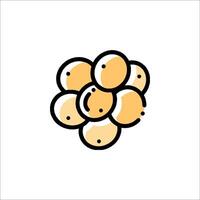A bunch of grapes on a white background vector