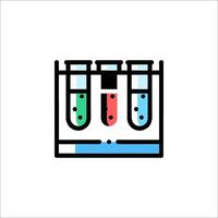 A test tube with two test tubes inside it vector