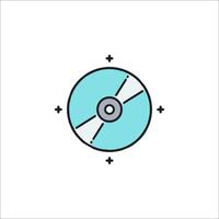 A cd icon in a circle with a cross on it vector