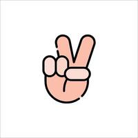 A peace sign with two fingers up vector
