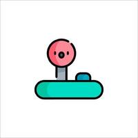 A cartoon character sitting on a game controller vector