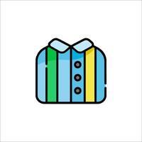 A shirt with colorful stripes on it vector
