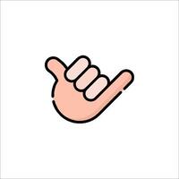 A hand gesture with a finger up in the air vector