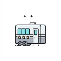 A small rv trailer with stars on it vector