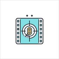A film strip with the number 8 on it vector