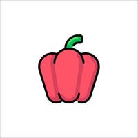 A red pepper icon on a white background vector