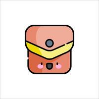 A cute little envelope icon with a smiley face vector