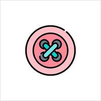 A pink button with an x on it vector