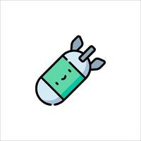 A cartoon bomb icon on a white background vector