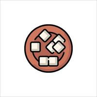 A circle with cubes on it, with a white background vector