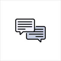 Two speech bubbles icon on white background vector