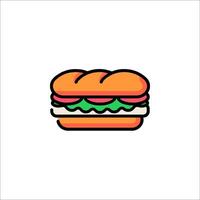 A sandwich icon on a white background vector