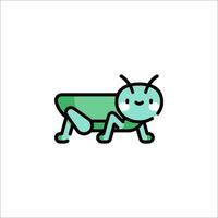 A cartoon grasshopper on a white background vector