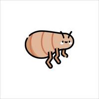 A cartoon bug with a face and legs vector