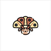 A ladybug with a black and white pattern vector