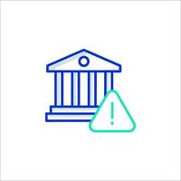Bankruptcy line icon vector