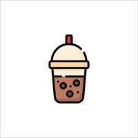 Ice cream drink icon illustration vector