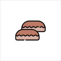 Two donuts on a white background vector