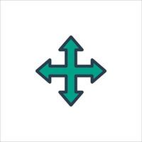 A green arrow pointing to the right vector