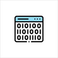 A computer screen with binary code on it vector