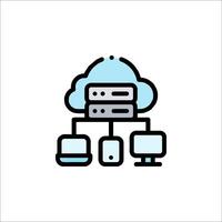Cloud computing icon illustration vector