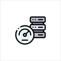 A clock and a server icon vector