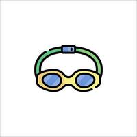 A swimming goggles icon on a white background vector