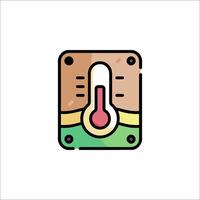 A thermometer icon on a white background vector