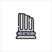 A statue with a smiley face on it vector