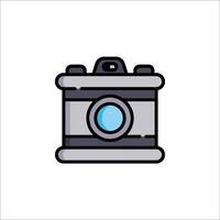 A camera icon on a white background vector
