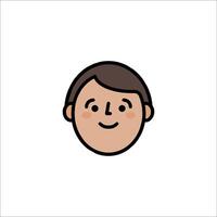A man's face with a smile on it vector
